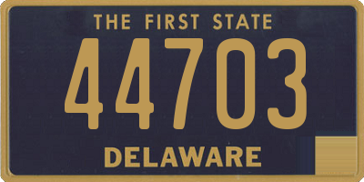 DE license plate 44703