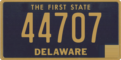 DE license plate 44707