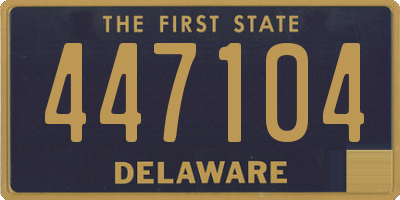 DE license plate 447104