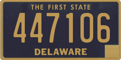 DE license plate 447106