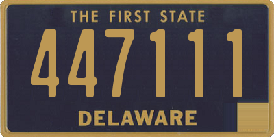 DE license plate 447111