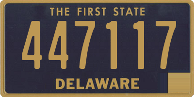DE license plate 447117