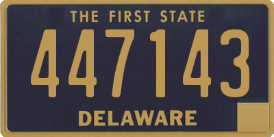 DE license plate 447143