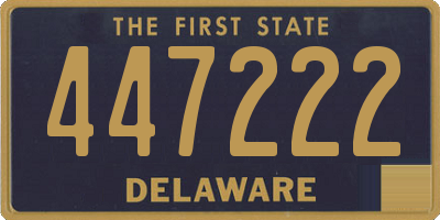 DE license plate 447222