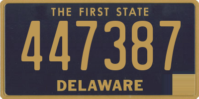 DE license plate 447387