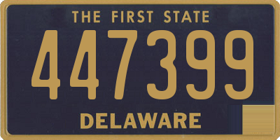 DE license plate 447399