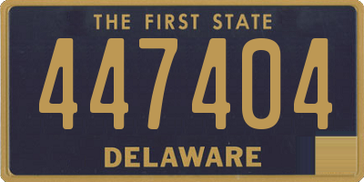 DE license plate 447404