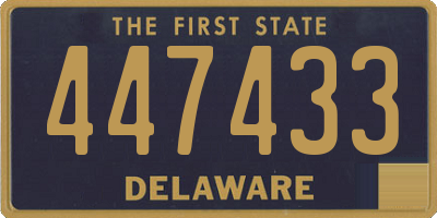 DE license plate 447433