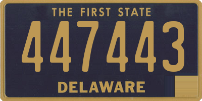 DE license plate 447443