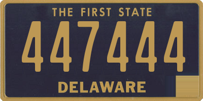 DE license plate 447444
