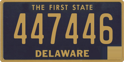 DE license plate 447446