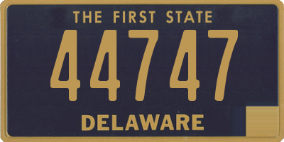 DE license plate 44747
