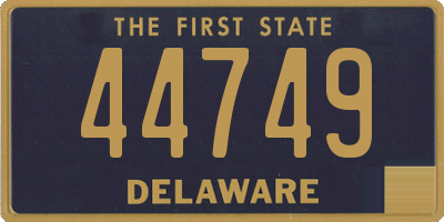 DE license plate 44749