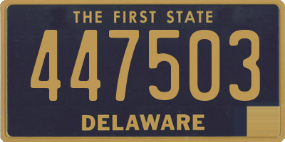DE license plate 447503