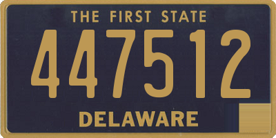 DE license plate 447512