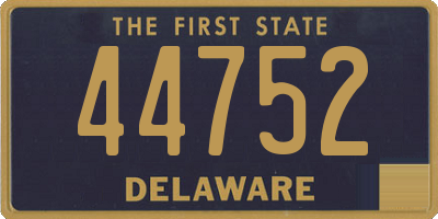 DE license plate 44752