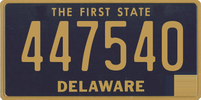 DE license plate 447540