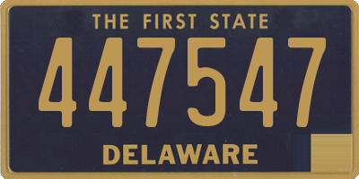 DE license plate 447547