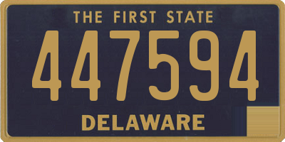 DE license plate 447594