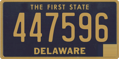 DE license plate 447596