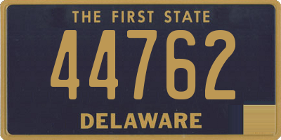 DE license plate 44762