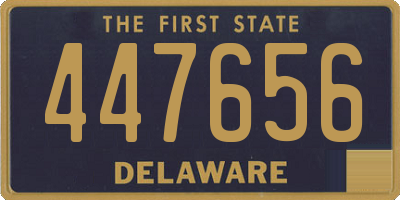 DE license plate 447656
