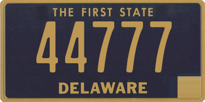 DE license plate 44777