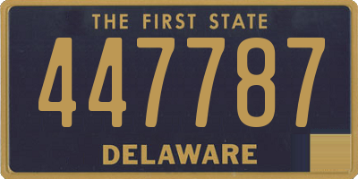DE license plate 447787
