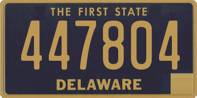 DE license plate 447804