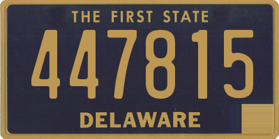 DE license plate 447815