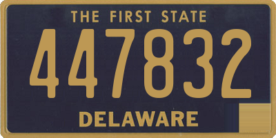 DE license plate 447832