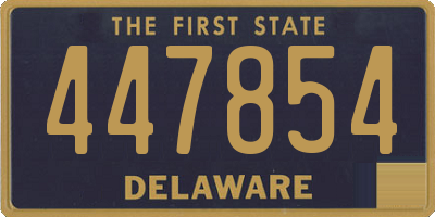 DE license plate 447854