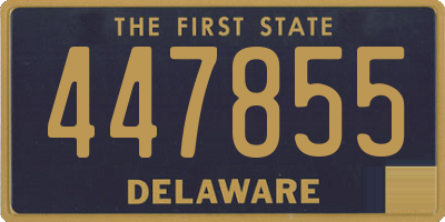 DE license plate 447855