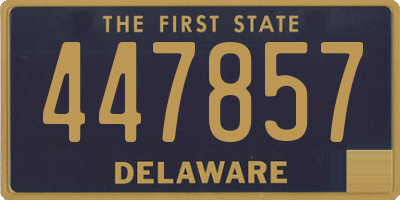 DE license plate 447857