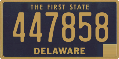 DE license plate 447858