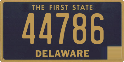 DE license plate 44786