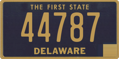 DE license plate 44787