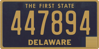 DE license plate 447894