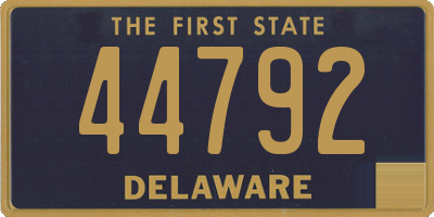 DE license plate 44792