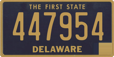 DE license plate 447954