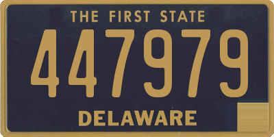 DE license plate 447979