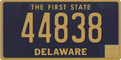 DE license plate 44838