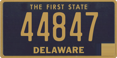 DE license plate 44847