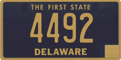 DE license plate 4492