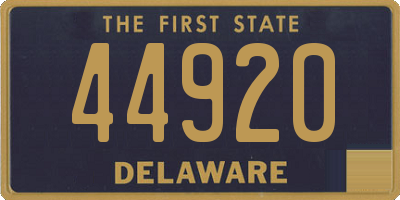 DE license plate 44920