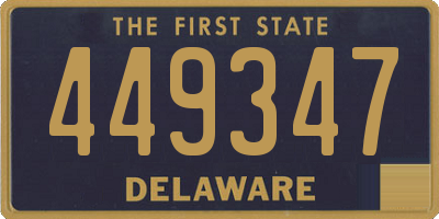 DE license plate 449347