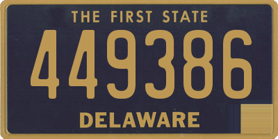 DE license plate 449386