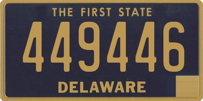 DE license plate 449446