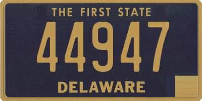 DE license plate 44947