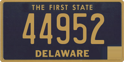 DE license plate 44952